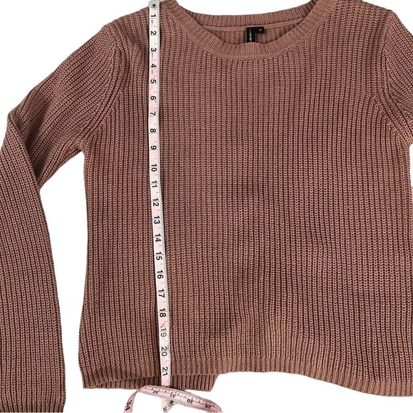 Moon & Madison Pink Mauve Sweater Tie Back Lacing Lace Up Woman’s Sweater Size M - Picture 10 of 14